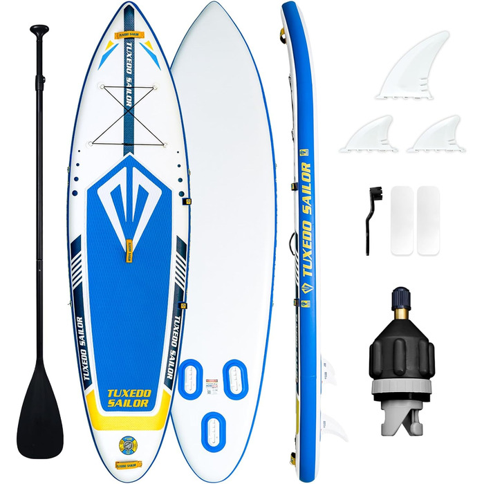 Надувний SUP Борд Tuxedo Sailor Stand Up Paddle Board з преміум аксесуарами для дорослих та підлітків
