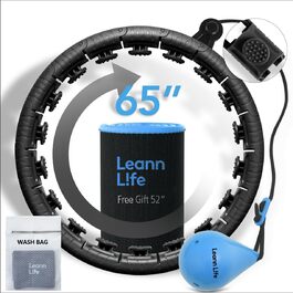 Інтелектуальний обважнений хулахуп Leann Life U1-32 з магнітним замком, 46-165 см, для схуднення та фітнесу, великий розмір