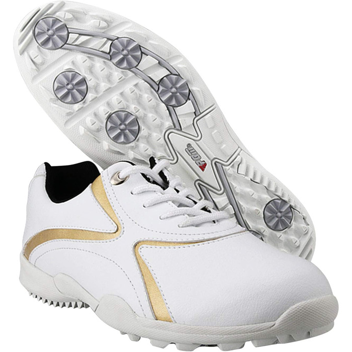 Водонепроникні гольф-туфлі PGM для жінок (36 EU, золоті)