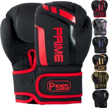 Дитячі боксерські рукавички PSS Black Series зі шкіри, 4-8oz, для хлопчиків і дівчаток 3-14 років, для боксу, Муай-Тай, кікбоксингу, чорні, червоні, зелені, рожеві, фіолетові