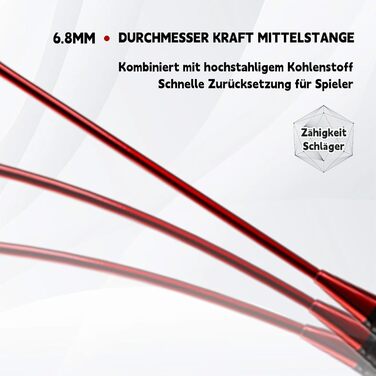 Набір для бадмінтону Federball: 2 ракетки, 2 воланчики, сумка (82 г, карбон)