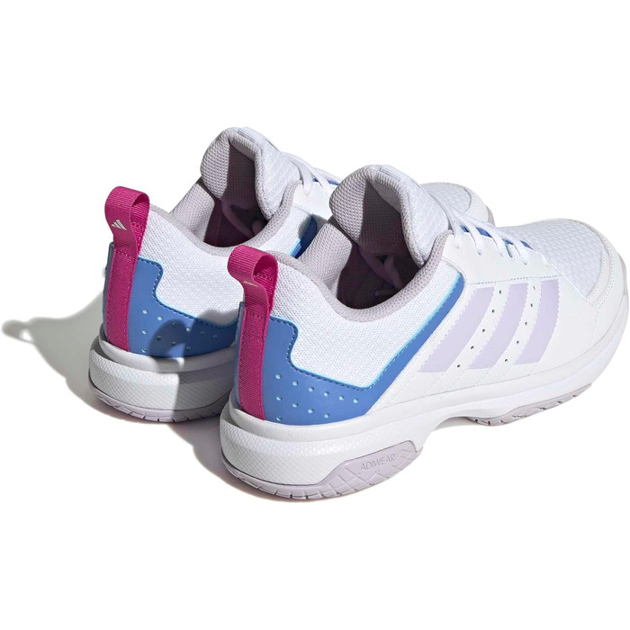 Жіночі кросівки Adidas Ligra 7 Indoor для залу (48 EU, білий, сріблястий, синій)