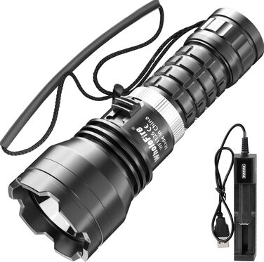 LED-ліхтар для дайвінгу WholeFire XHP70, 10000 люменів, IPX8, 50м, водонепроникний, з акумулятором та зарядним пристроєм