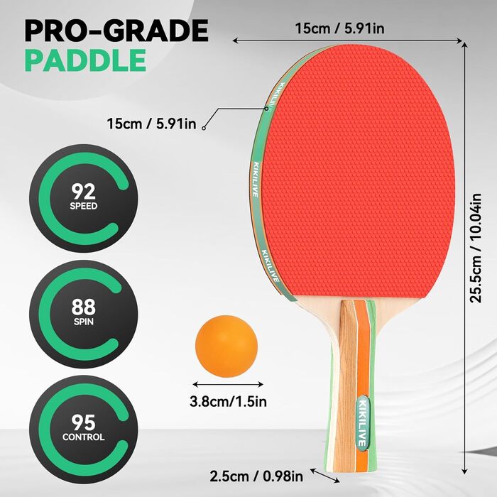 Набір для пінг-понгу для 2 гравців – 2 ракетки, сітка, 6 м'ячів. Підходить для гри в приміщенні та на вулиці. Кольори: блакитний/зелений (чорний/червоний)