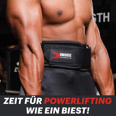 Пояс для важкої атлетики DMoose Self-Lock, чорний, XL, для чоловіків і жінок, бодібілдинг, кросфіт, фітнес, 104-111 см