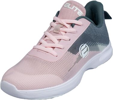 Жіночі боулінгові туфлі Elite Dash: універсальні підошви, ультралегкі, Mono-Mesh, спортивний стиль, сірий/рожевий, 38.5 EU 38 EU