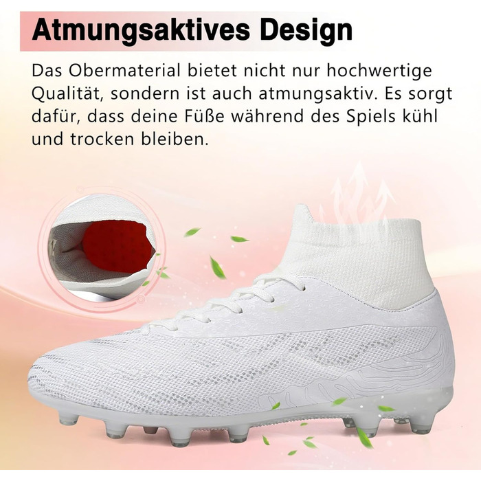 Футбольні черевики чоловічі Мадам, шипові, розмір 43 EU, білі