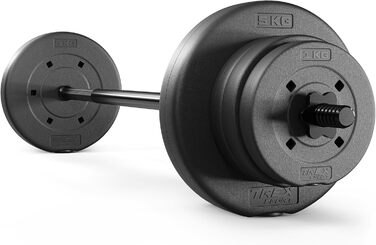 Набір штанги TREX SPORT 22 кг з грифом 120 см та 8 дисками