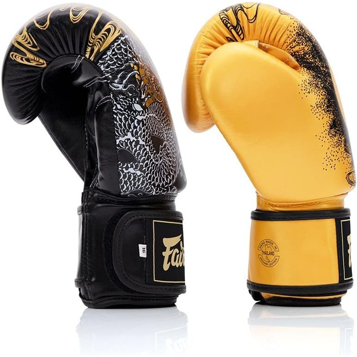 Боксерські рукавички Fairtex BGV26 Harmony Six чорні/золоті – преміум якість для тренувань і змагань
