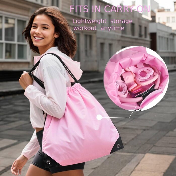 Набір для пілатесу 13 частин: м'яч, кільце, аксесуари (рожевий)