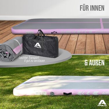 Apollo Air Mat Pro – надувний гімнастичний мат для дорослих і дітей, довжина 3 м і 4 м, для дому та вулиці, тумблінг-мат, фірмовий надувний мат Apollo