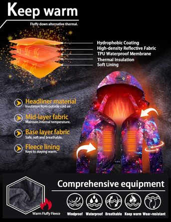 Жіноча гірськолижна куртка GEMYSE, водонепроникна, тепла, вітронепроникна, зимова, куртка-мантія, колір морської хвилі, розмір M