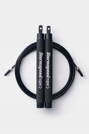 Професійна спортивна скакалка STORM SPEED ROPE SV2, чорна + чохол