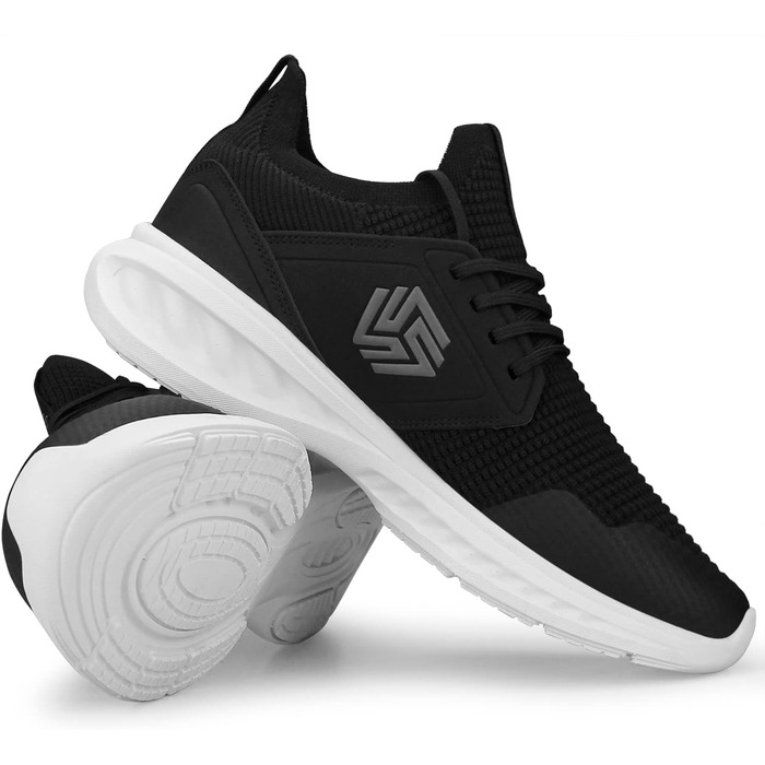 Чоловічі кросівки для ходьби та бігу Slip-On, не слизькі, дихаючі, легкі, для залу, чорно-білі (42.5 EU)