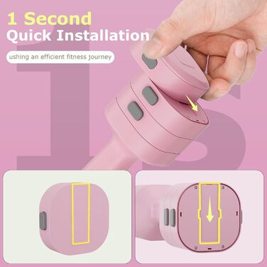 Набір змінених гантелей для жінок, 1-5 кг, 2 шт. (короткі гантелі) 4-в-1 для дому та фітнесу, тренування вдома