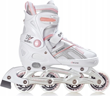 Регульовані ролики RAVEN Pulse White/Pink (розмір 37-40)