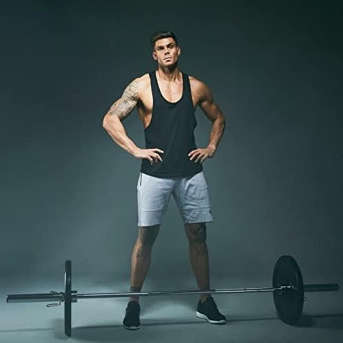 Гумові олімпійські диски GORILLA SPORTS, 5–25 кг, 50 мм, чорні, нековзні, для штанги