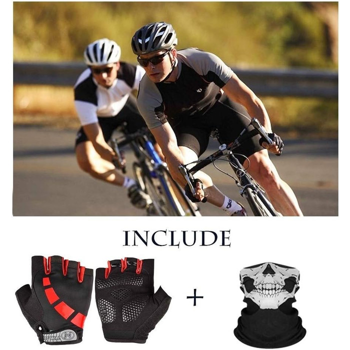 Велосипедні рукавички для чоловіків та жінок літні, напівпальцеві для гірського велосипеда, шосе, піших прогулянок, альпінізму, чорні, червоні, розмір L