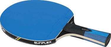 Професійна ракетка для настільного тенісу Sunflex Color COMP B45, ITTF, синя накладка, увігнута ручка