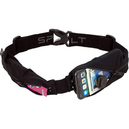 Пояс-сумка SPIbelt Dual Pocket Pro для бігу, унісекс, чорний (розширювані кишені, регульований пояс, без підстрибування)