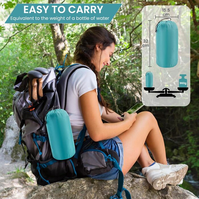 Килимок для кемпінгу Satisure Isomatte: самонадувний, водонепроникний, ультралегкий, з насосом для ніг, односпальний