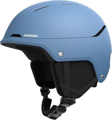 Шолом для сноуборду та лиж чоловічий/підлітковий, регульований розмір, флусові навушники, вентиляційна система, сумісний з маскою (Sky Blue, M)