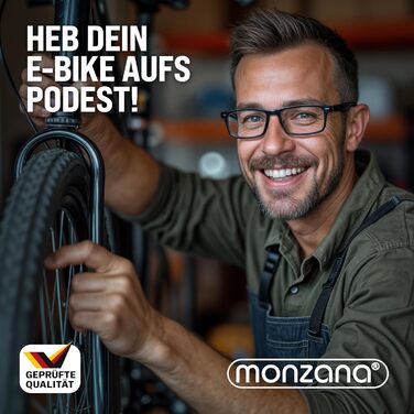 Підставка для збирання велосипедів Monzana® Profi: сталева, складна, регульована по висоті, 50 кг, для E-bike, з органайзером для інструментів та мішком для багажу