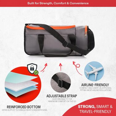 Спортивна сумка для дітей та підлітків Meteor 20-40L, сумка для басейну, школи та подорожей, помаранчево-сіра