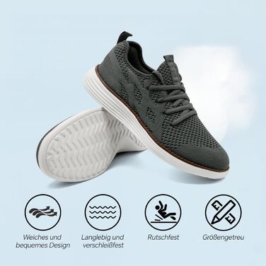 Чоловічі кросівки для бігу та ходьби, спортивне взуття, повсякденне взуття, сірі (40 EU)