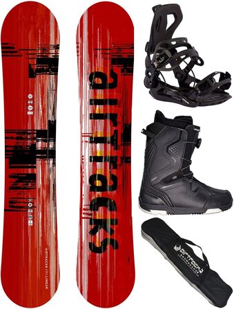 Сноуборд-набір Airtracks Linear Camber Extra Wide 168 см з кріпленнями Master, черевиками Strong Atop 45 та сумкою