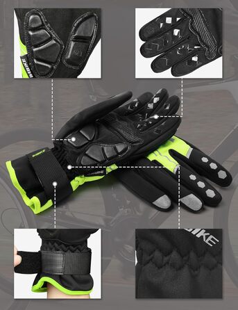 Зимові рукавички INBIKE з Thinsulate, Winddicht, сенсорний екран, для велоспорту, катання на лижах та сноуборді, IF966, Зелений, M