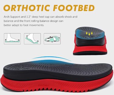 Чоловічі сандалії ONCAI Wandersandalen - сітка, літо, пляж, водний спорт, трекінг. Матеріал: сітка, регульовані ремінці, розмір EU 49, червоний колір