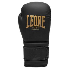Боксерські рукавички Leone 1947 чорно-золоті для боксу, кікбоксингу та тайського боксу (14 унцій)