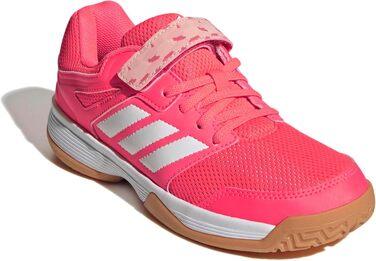 Дитячі кросівки Adidas Speedcourt Unisex для залу (розмір 35.5 EU, колір Solar Turbo Ftwr White Clear Pink)