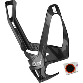 Фляготримач Elite Rocko Carbon, глянцевий, чорний/білий, 27 г, для велосипеда