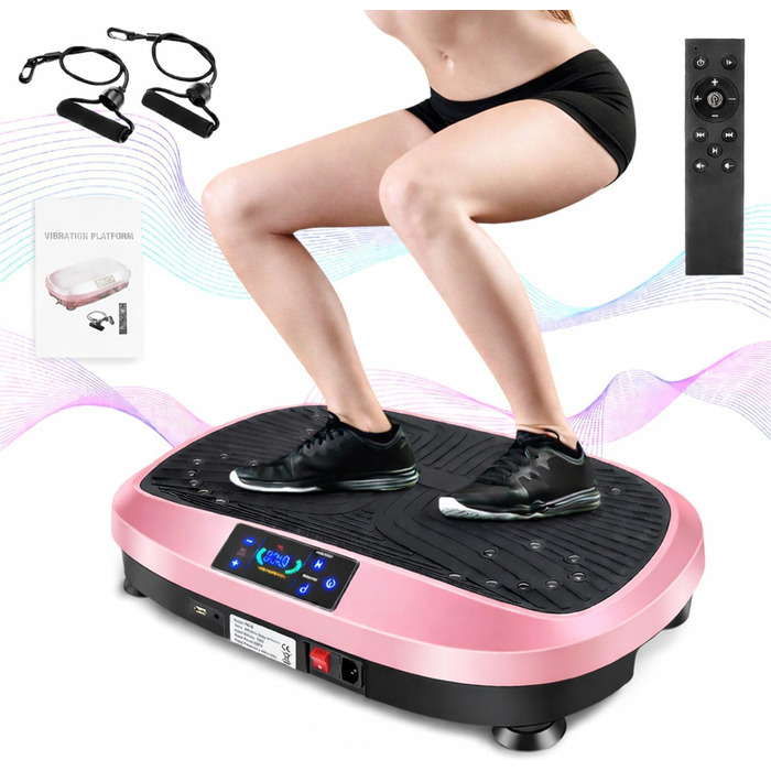 Віброплатформа для фітнесу Sport Home (Рожева) - 6 програм, для схуднення та м'язів