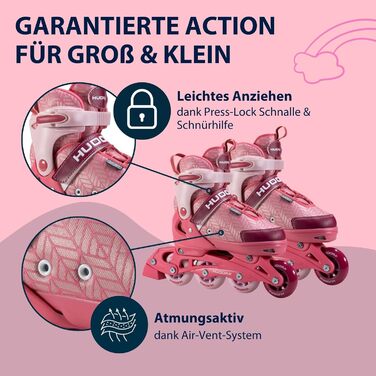 Інлайнери Hudora Mia / Leon 2.0 - ролики для дітей та дорослих, розміри 33-36, регульовані, стильні