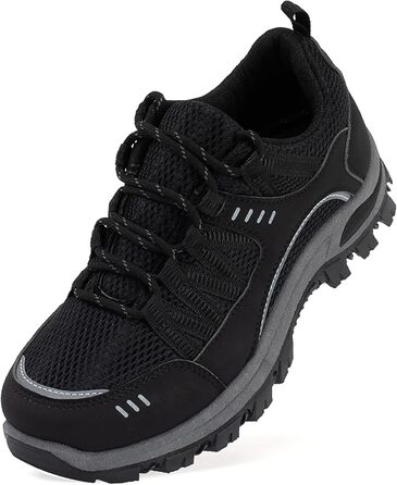 Жіночі трекінгові черевики JOMIX - Легкі черевики для хайкінгу, трекінгу та альпінізму. Зручні, дихаючі, з антиковзкою підошвою (40 EU, Чорний)