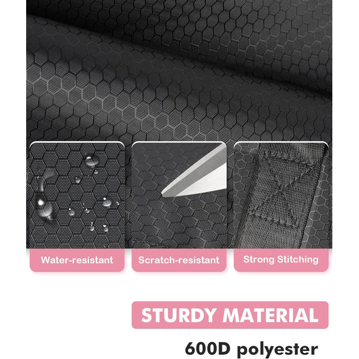 Чохол для більярдних київ: містка сумка на 4 киї, 5 відділень для аксесуарів, м'яка та міцна, з регульованими плечовими ременями (Рожевий/Чорний)