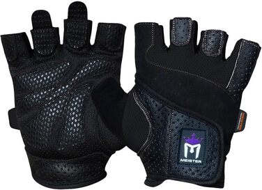 Рукавички для важкої атлетики Meiter Fit Grip з Amara-шкірою (Чорний, XS)