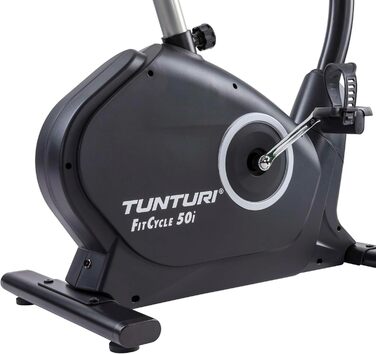 Велотренажер Tunturi FitCycle 50i/70i з LCD-дисплеєм, додатками Zwift і Tunturi Routes, 32 рівня навантаження, сенсором пульсу, для дому, до 150 кг