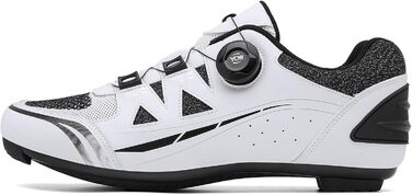 Велосипедні шкарпетки для чоловіків та жінок, велотуфлі сумісні з Look SPD SPD-SL Delta Lock педалями, білі (48 EU)