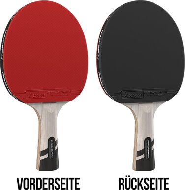 PRO SPIN стіл тенісний ракетка - карбонова професійна ракетка, преміум-якість, прецизійний контроль, гума Spin, товщина гуми 2.0 мм, захисний чохол, висока продуктивність, стильний дизайн, 1 шт (червоний)