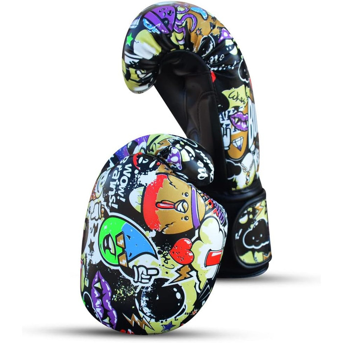 Боксерські рукавички BUDDHA FIGHT WEAR Fantasy Zippy – Муай Тай, Кікбоксинг, 10 oz, Штучна шкіра