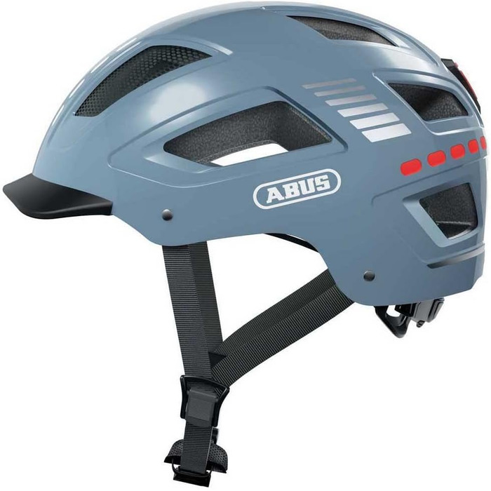 Велосипедний шолом ABUS Hyban 2.0 LED з переднім і заднім світлом, міцний, для чоловіків і жінок