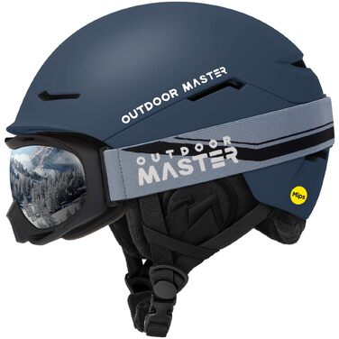 Комплект для гірських лиж та сноуборду Outdooraster ELK: захисний шолом IPS та гірськолижні окуляри OTG