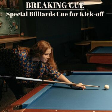 IIQ Більярдний кий Jump Break 23-25oz, 3 частини, канадський клен (чорний з білим)