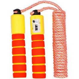 Стрибкова скакалка Sunshine Smile Springseil: для боксу, спорту, дітей, з лічильником (червоний, жовтий)