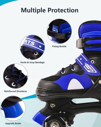 Дитячі ролики Ceestyle з регулюванням розміру, класичні ролики Disco з підсвічуванням, блакитні, розмір 27-37