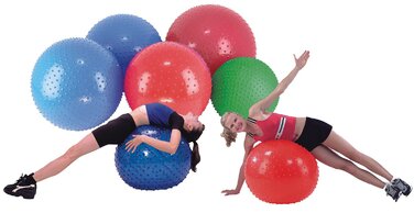 Гімнастичний м'яч CanDo SENSI-Ball з шипами, червоний, 100 см – сидячий та моторний фітнес-м'яч для тренувань